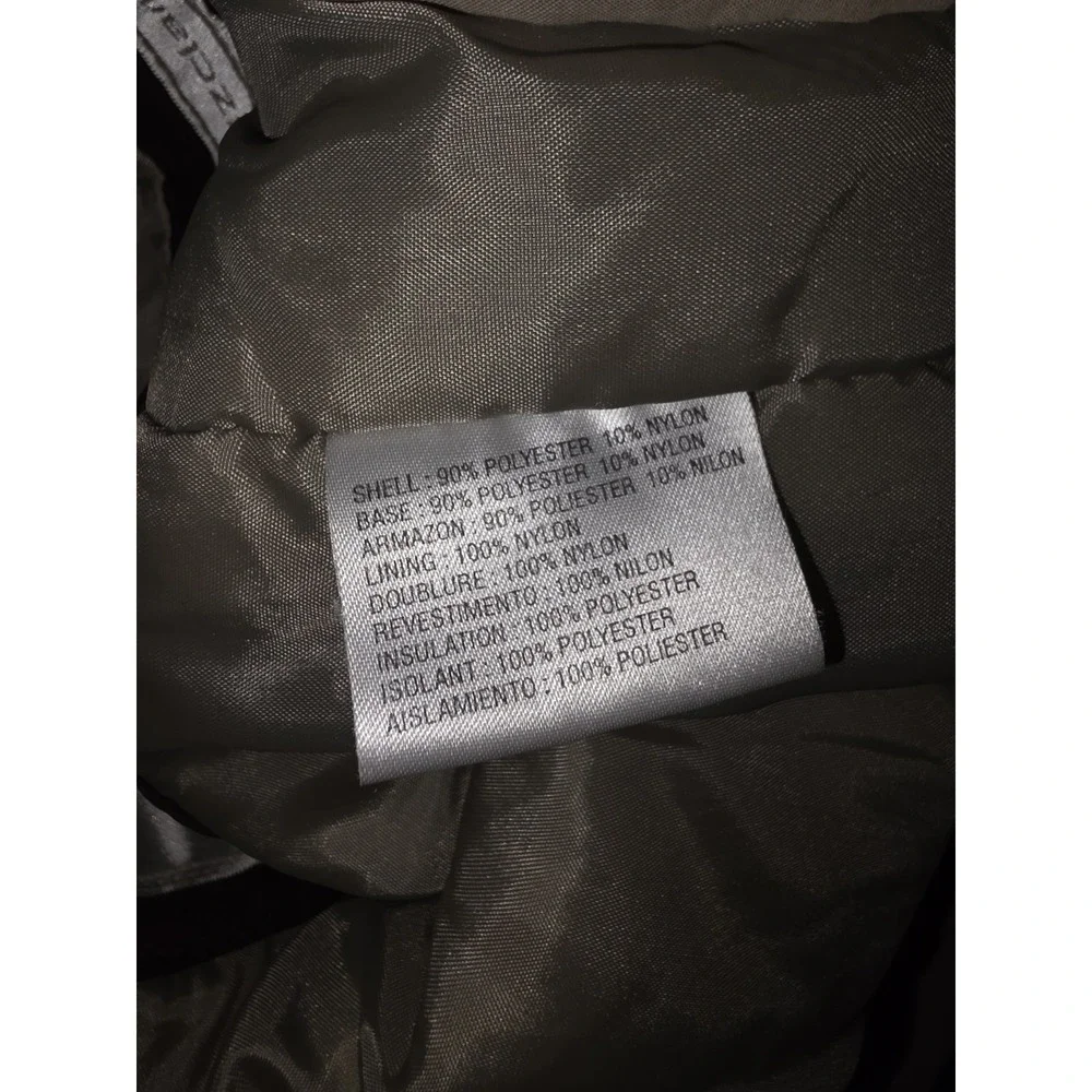 Liz Claiborne Women Brown Nylon Hooded Parka Jacket XL Mid-Length Coat